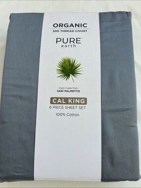 Pure Earth Organic Cotton 6-Piece Sheet Set
